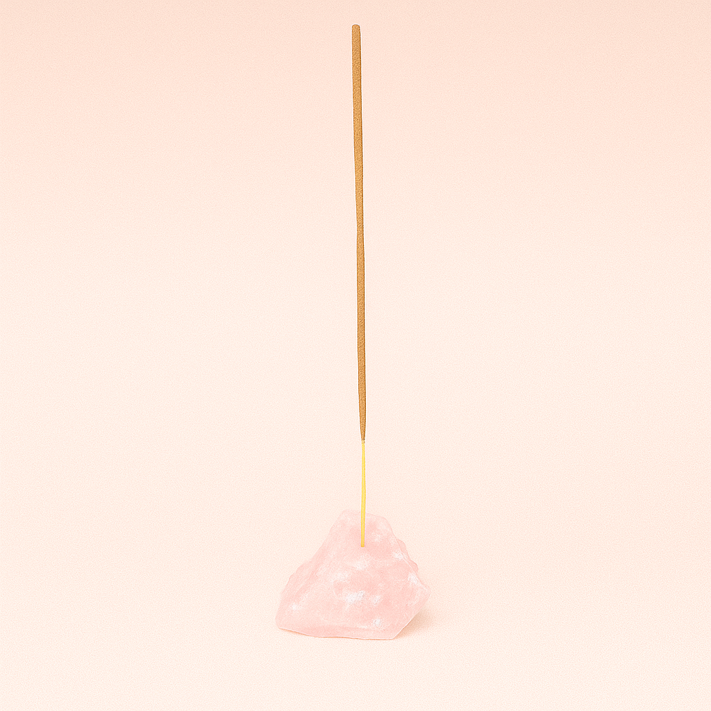 ROSE QUARTZ INCENSE HOLDER