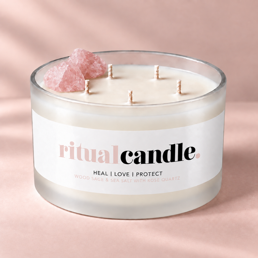 BOUGIE DE RITUEL QUARTZ ROSE XL