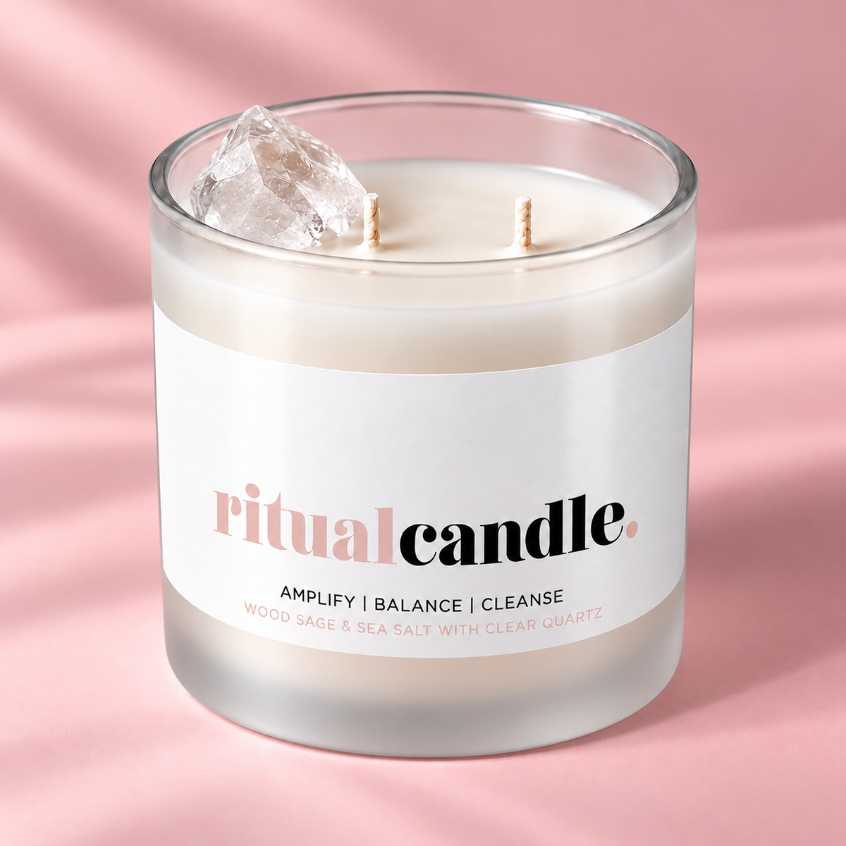 CANDELA RITUALE QUARZO IALINO