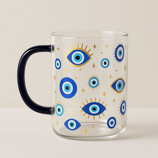 EVIL EYE GLASS MUG
