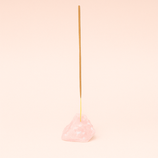 ROSE QUARTZ INCENSE HOLDER