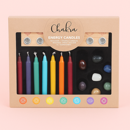CHAKRA CANDLE & CRYSTAL SET