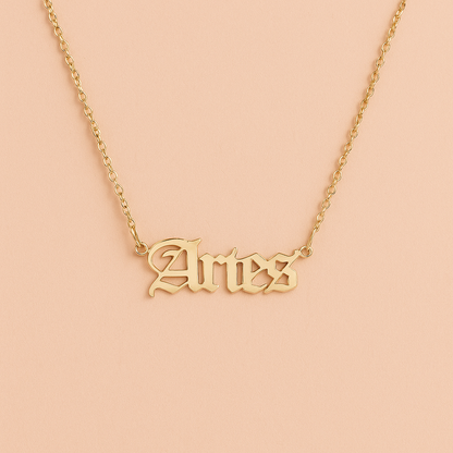 ZODIAC FONT NECKLACE