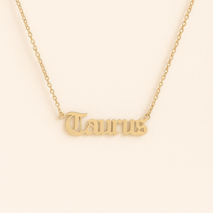 ZODIAC FONT NECKLACE