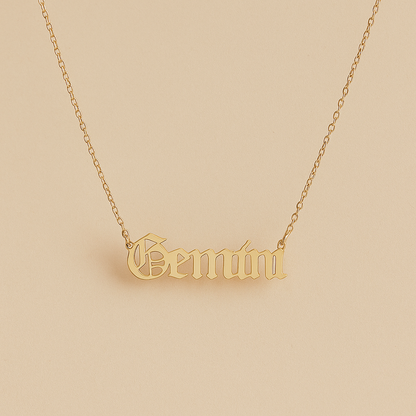 ZODIAC FONT NECKLACE