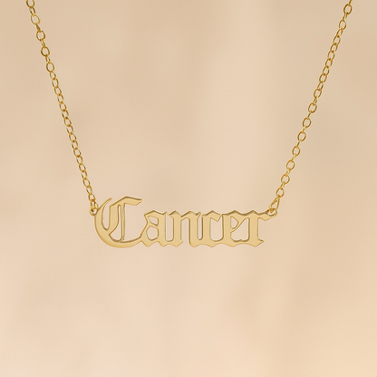 ZODIAC FONT NECKLACE