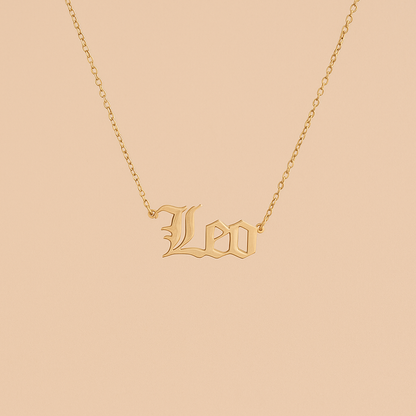 ZODIAC FONT NECKLACE