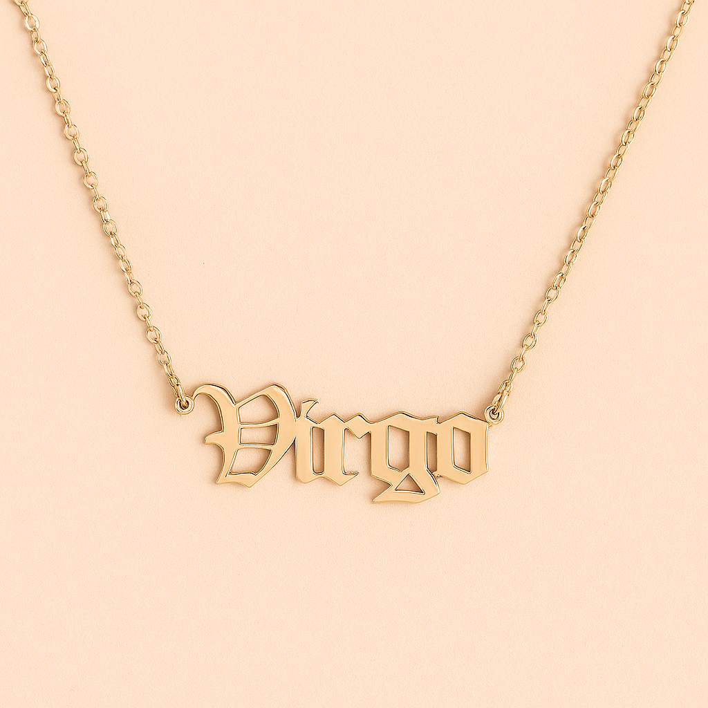 ZODIAC FONT NECKLACE