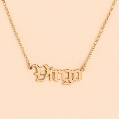 ZODIAC FONT NECKLACE