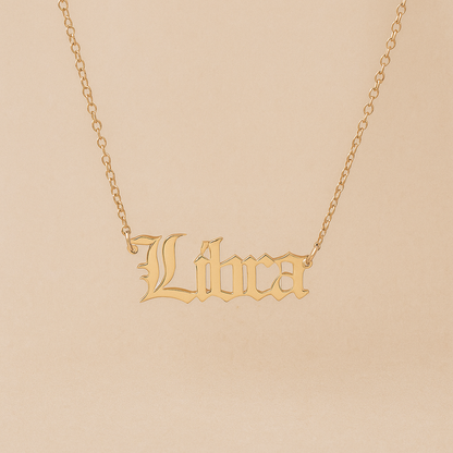 ZODIAC FONT NECKLACE
