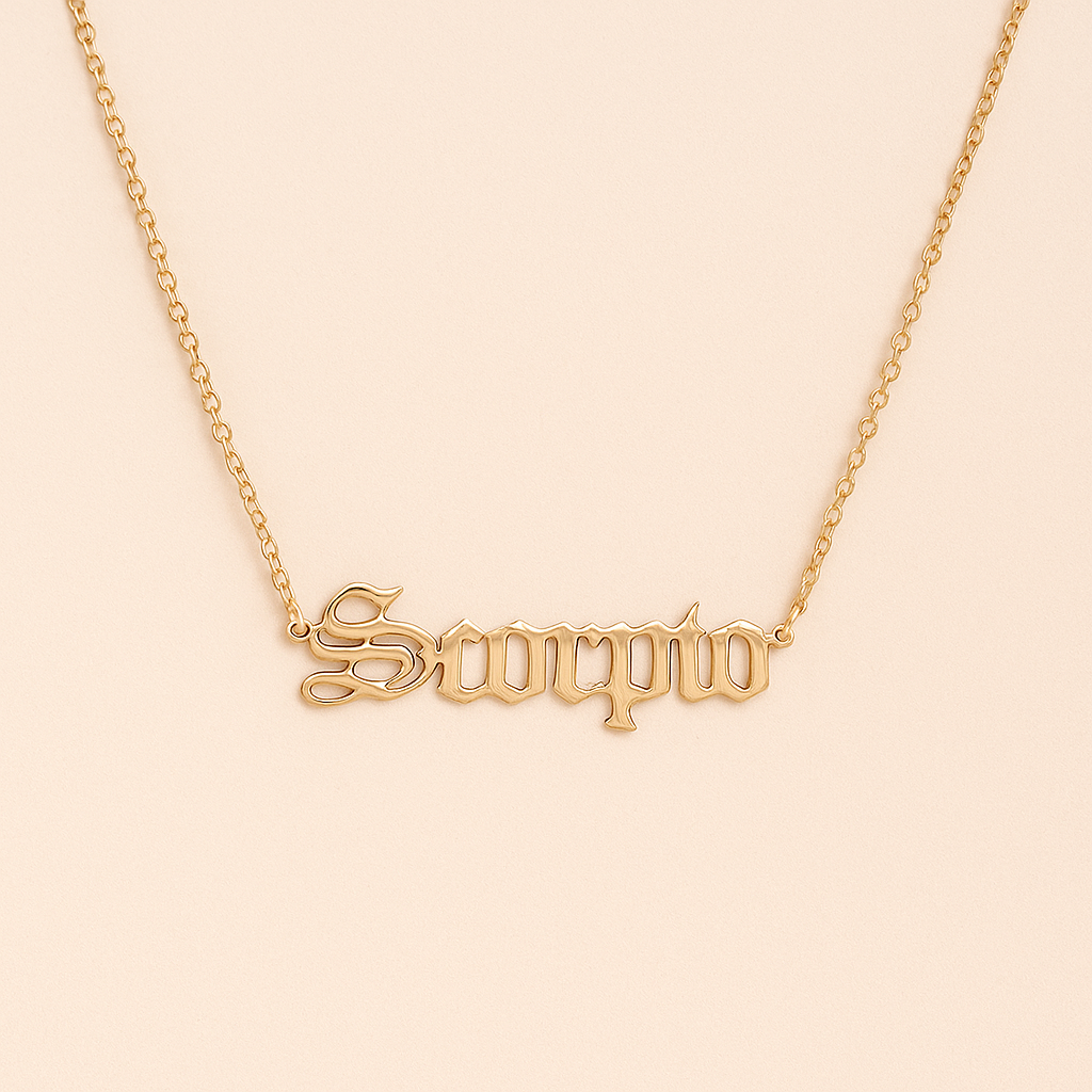 ZODIAC FONT NECKLACE