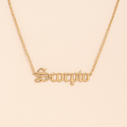ZODIAC FONT NECKLACE