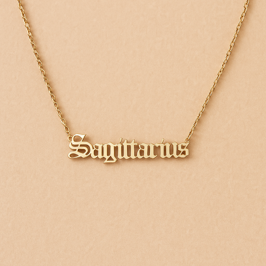 ZODIAC FONT NECKLACE