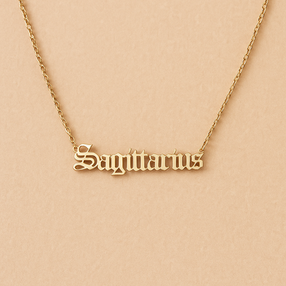 ZODIAC FONT NECKLACE