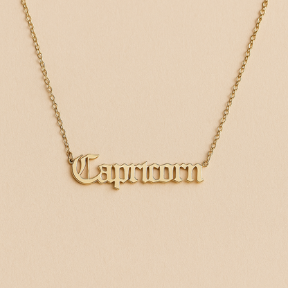 ZODIAC FONT NECKLACE