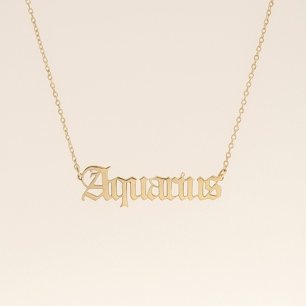 ZODIAC FONT NECKLACE