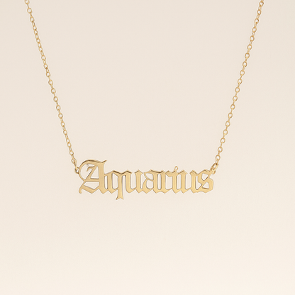 ZODIAC FONT NECKLACE