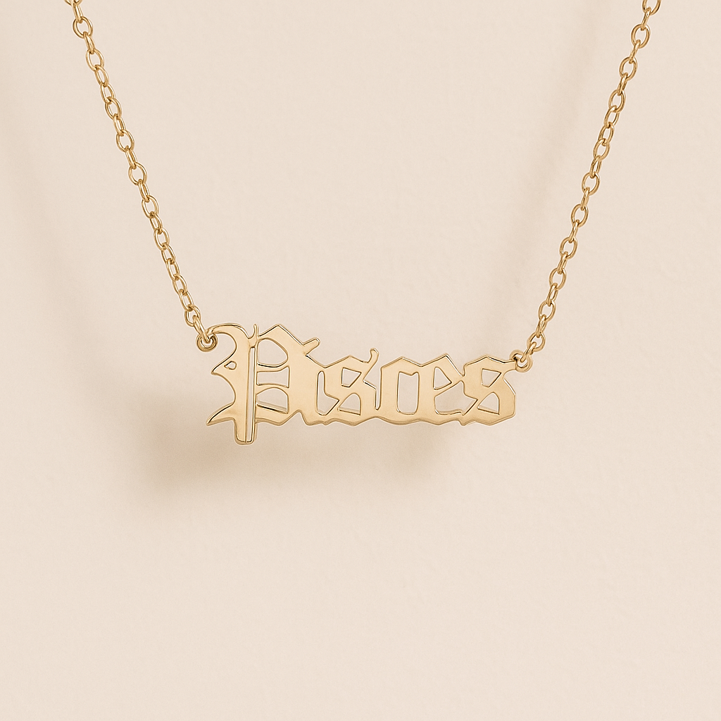 ZODIAC FONT NECKLACE