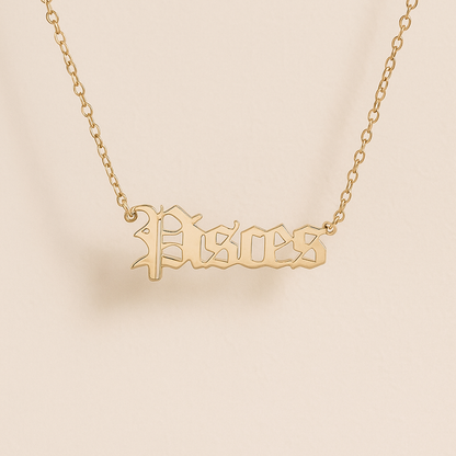 ZODIAC FONT NECKLACE